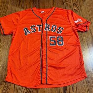 Houston Astros Hunter Brown #58 Orange Baseball Jersey Size XL